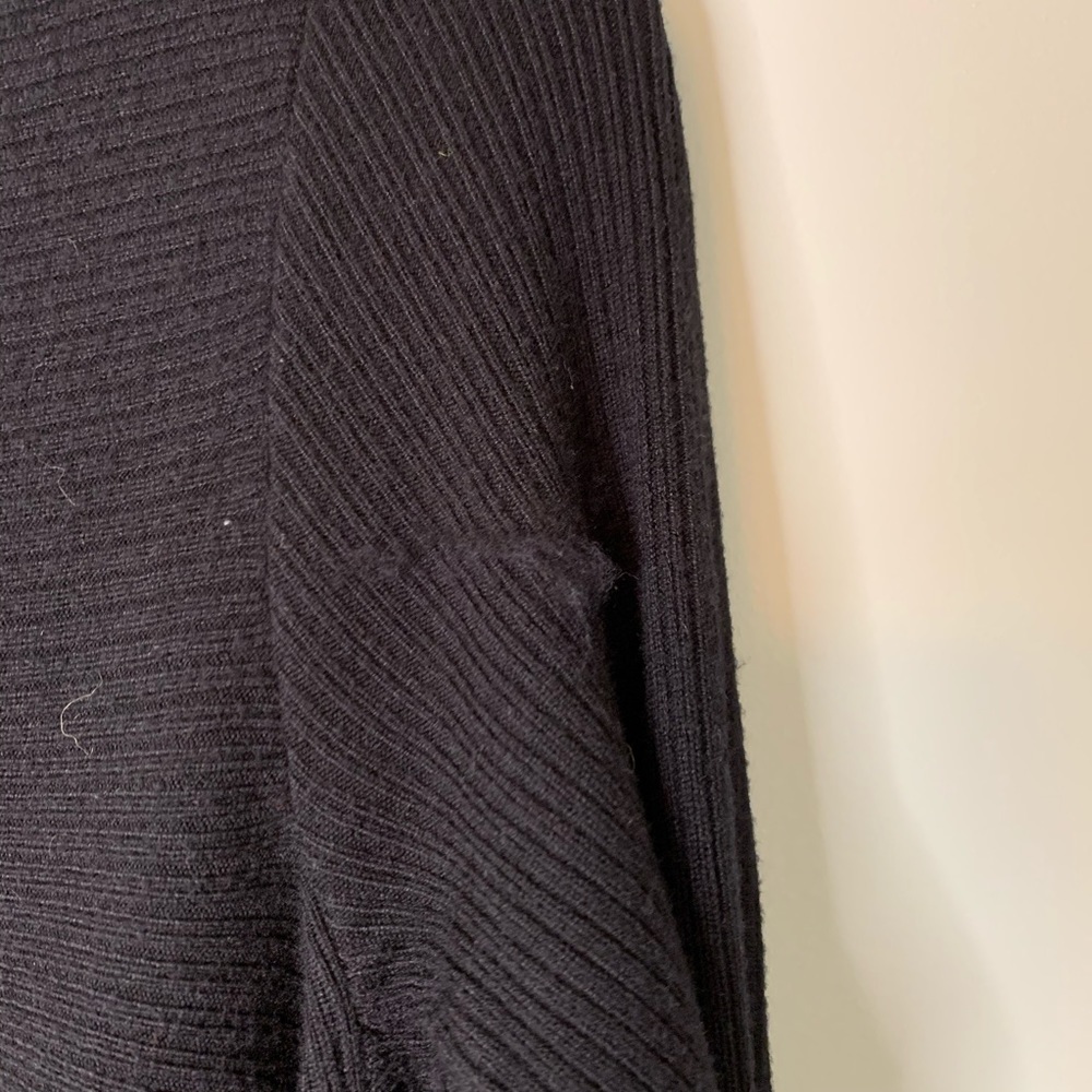 Zara Knit Waterfall Open Front Cardigan Black Sm - Picture 9 of 9